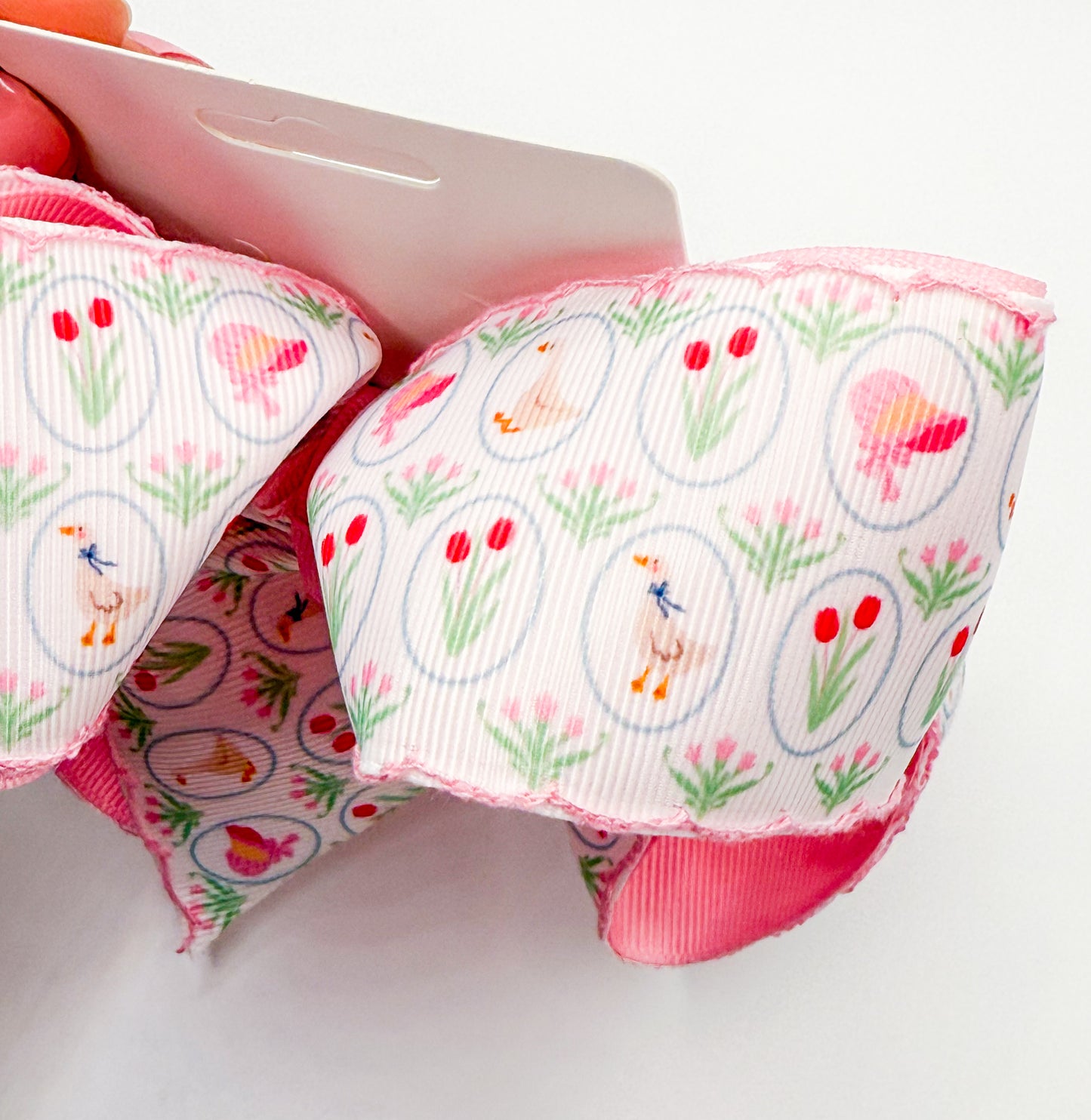 Tulips & Goose Printed Moonstitch Hair Bow