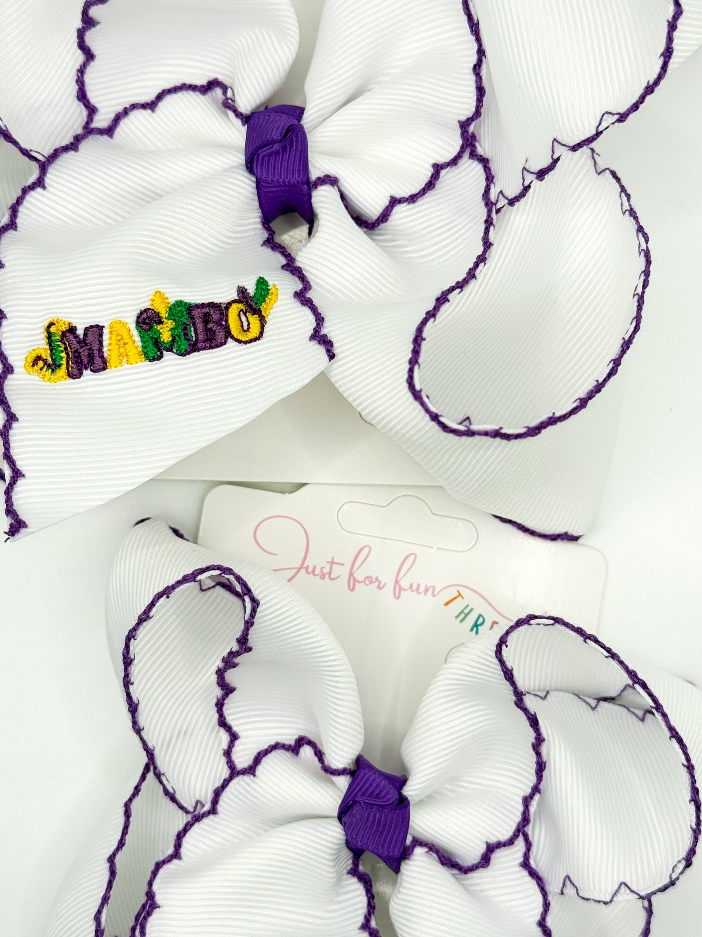 Mambo Embroidered Hair Bow