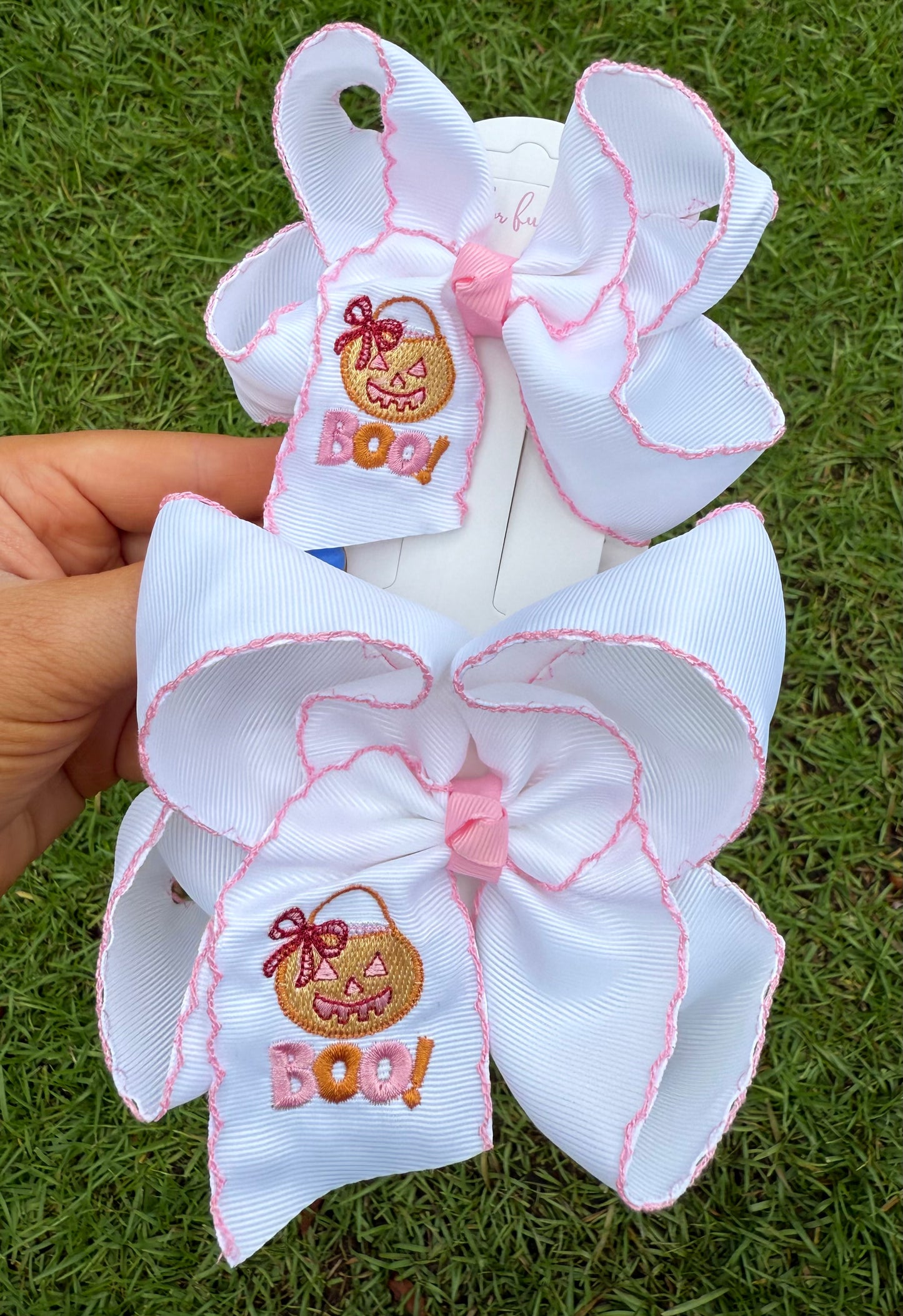 Boo Bucket Hair Bow