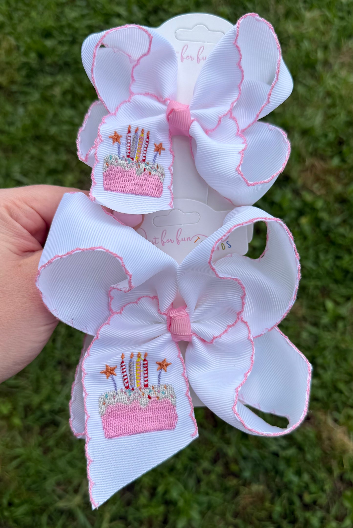 Birthday Cake Hair Bow