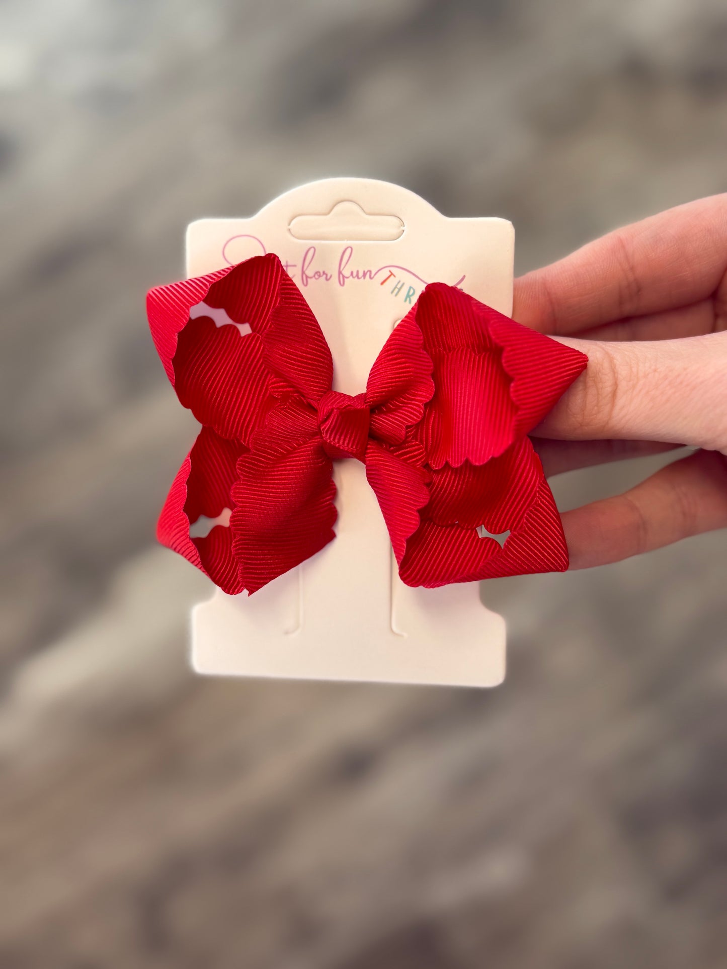 Scallop Edge Hair Bows