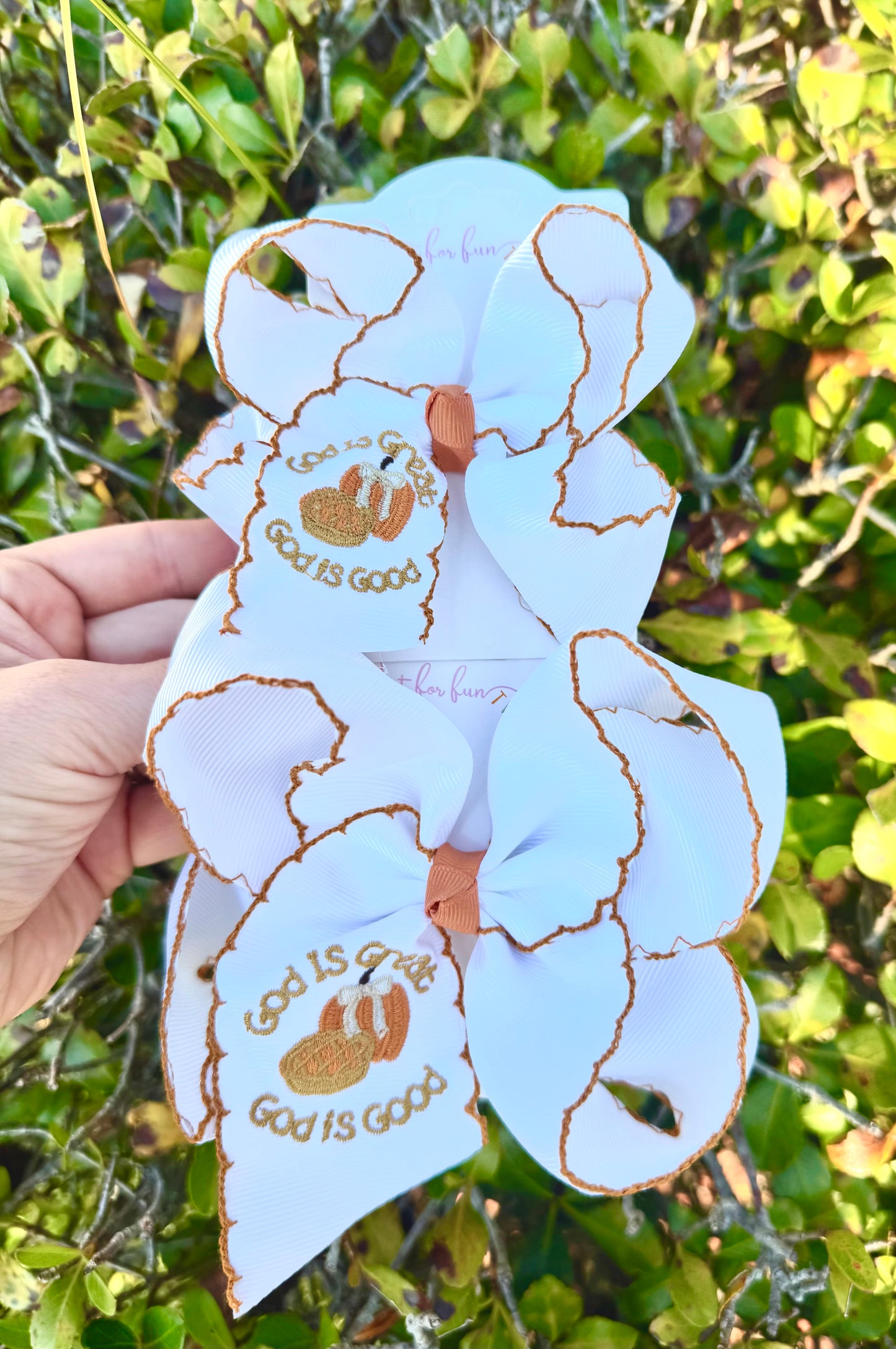 God Is Great, God Is Good Hair Bow