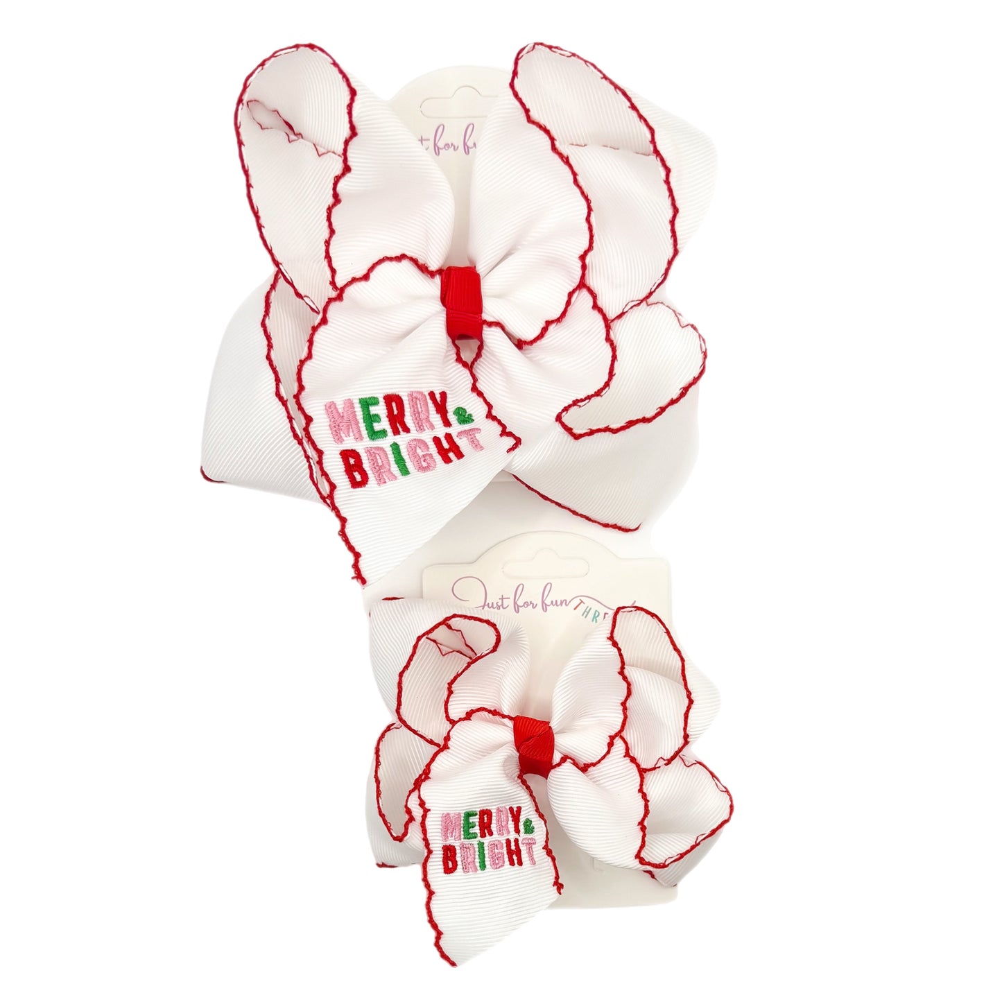 Merry & Bright Moonstitch Hair Bow