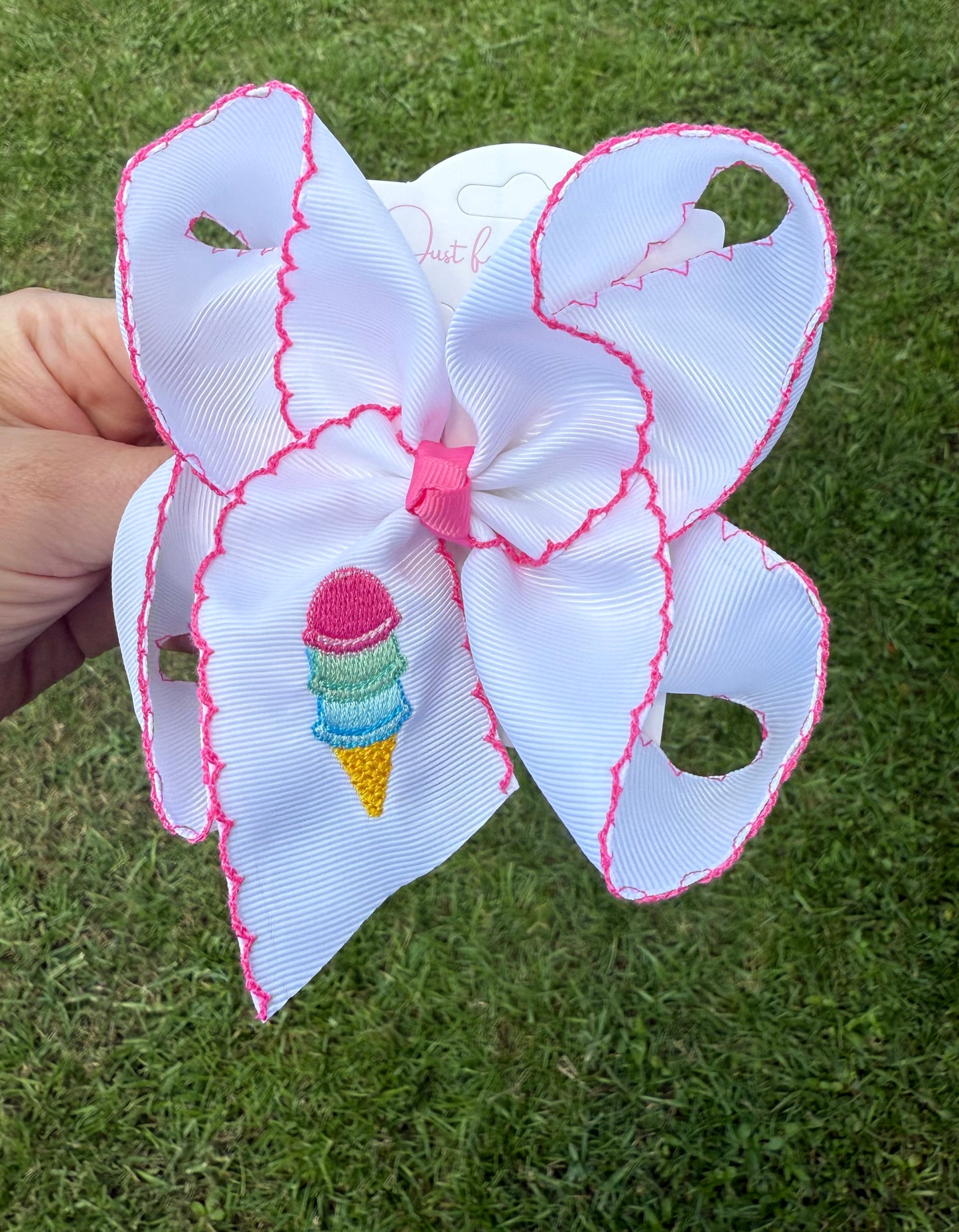 Sweet Scoop Ice-cream Cone Bow