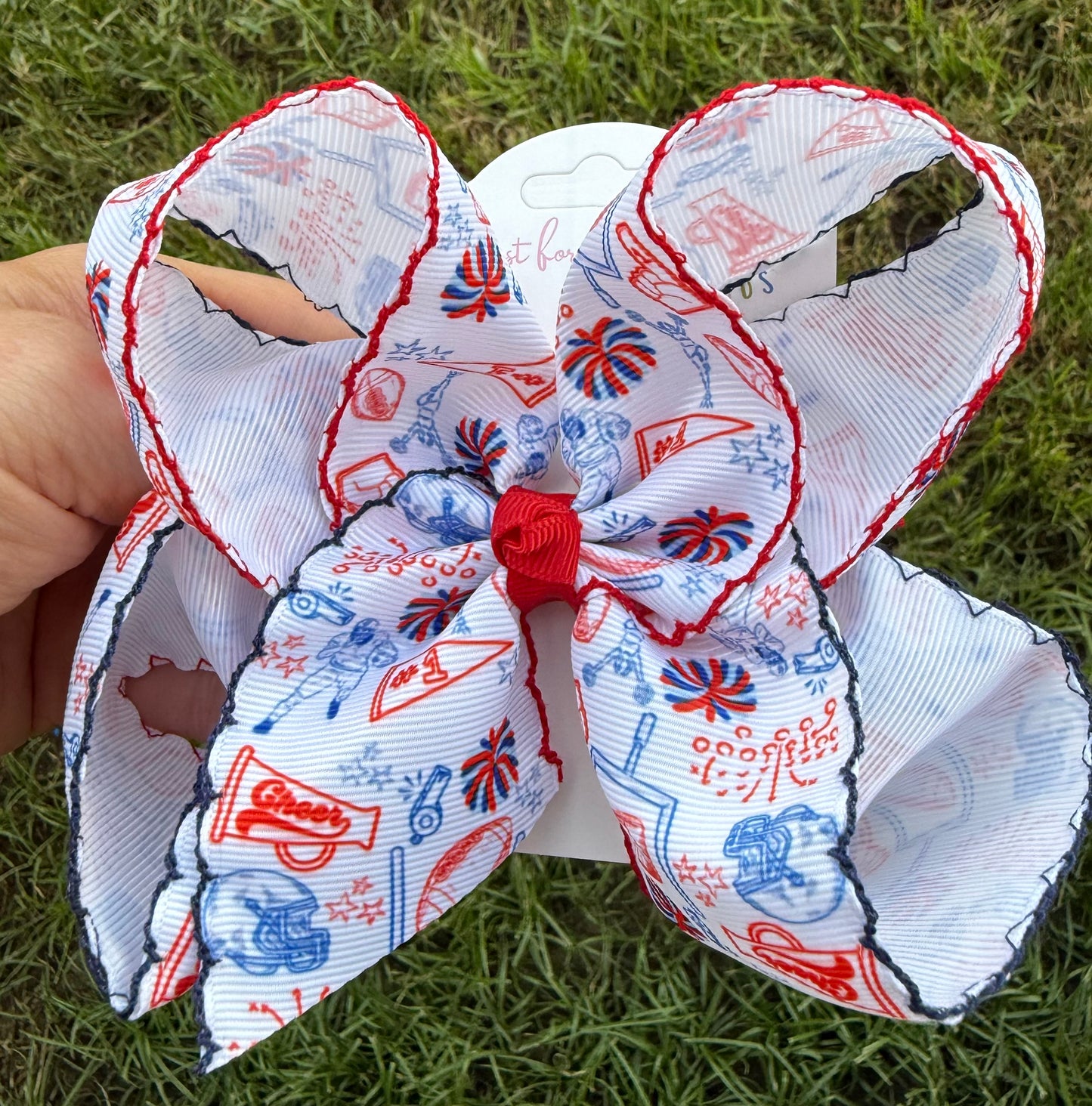 Stadium Style Moonstitch Hair Bows