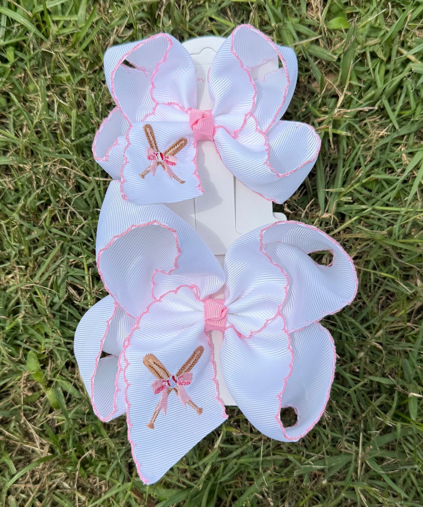Baseball Bat/Bow Hair Bow