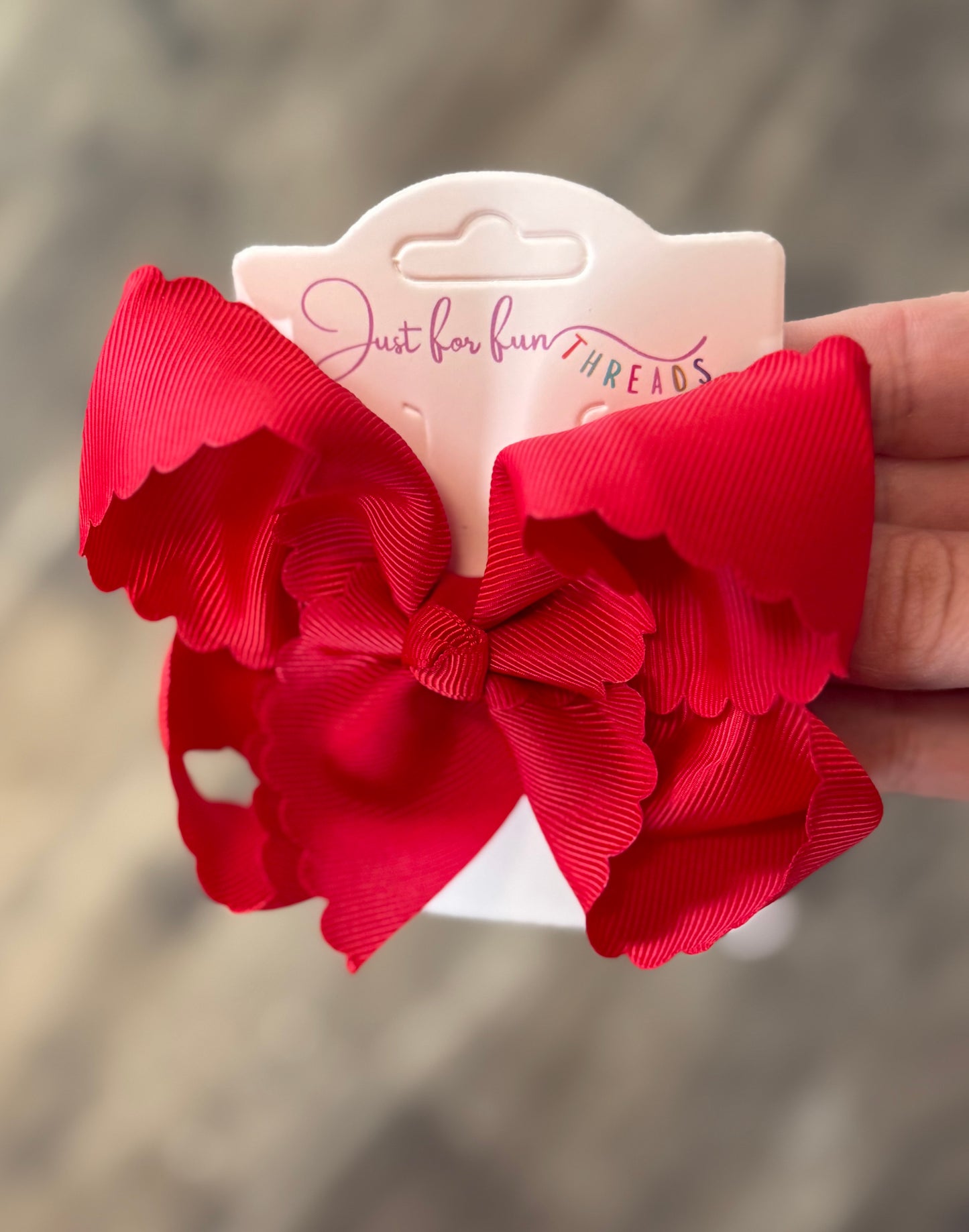 Scallop Edge Hair Bows