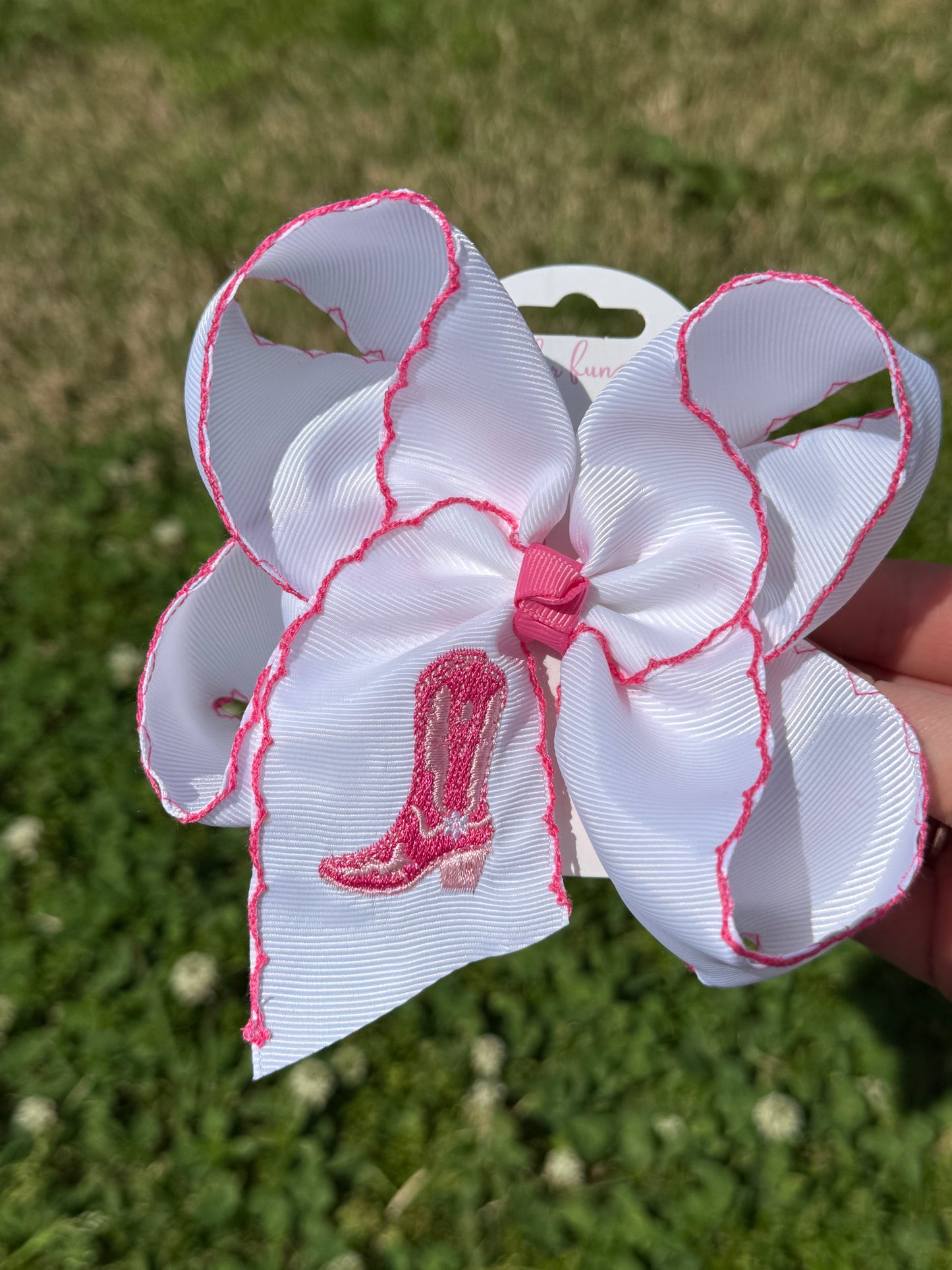 Cowgirl Boot Embroidered Bow