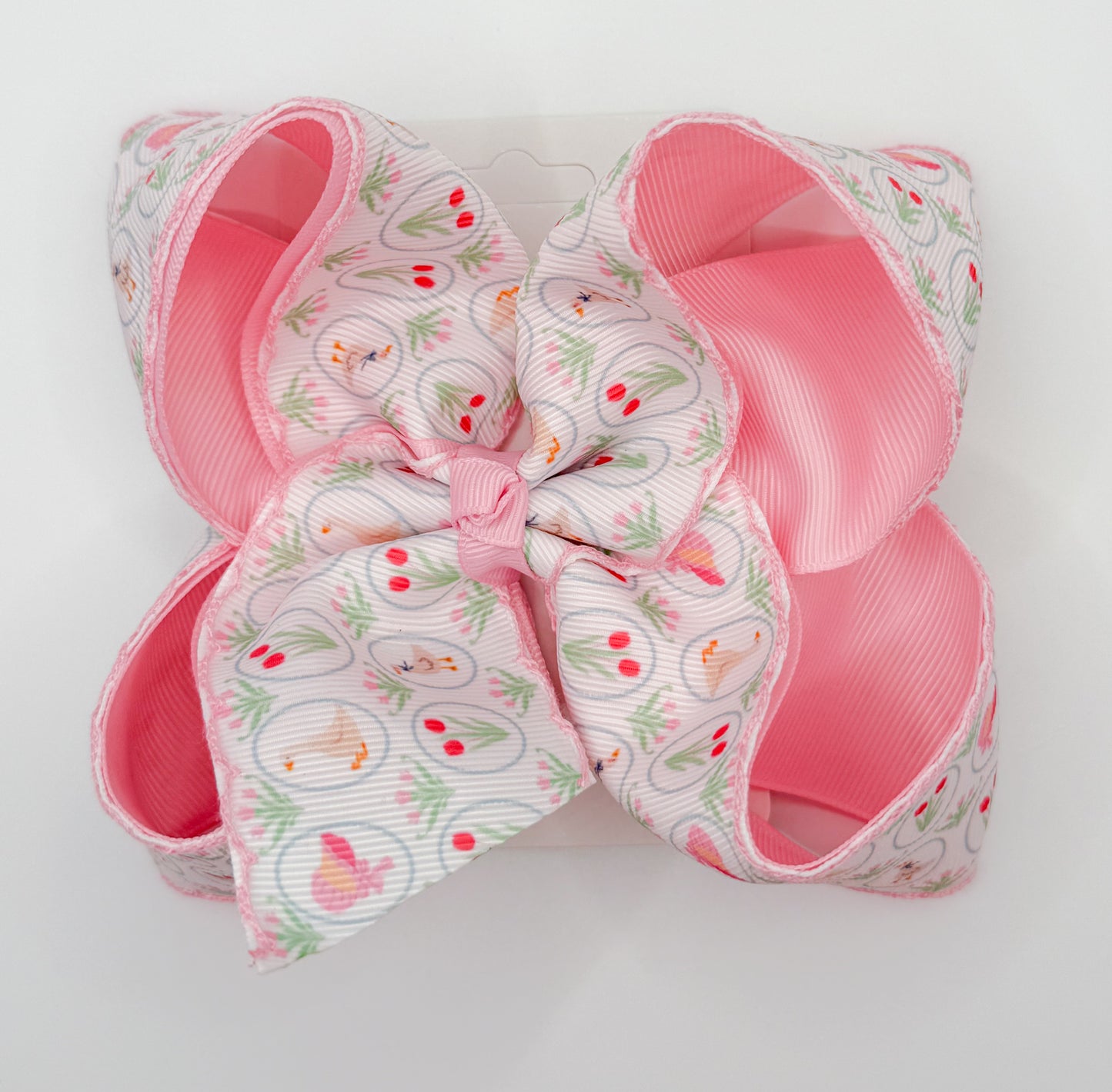 Tulips & Goose Printed Moonstitch Hair Bow