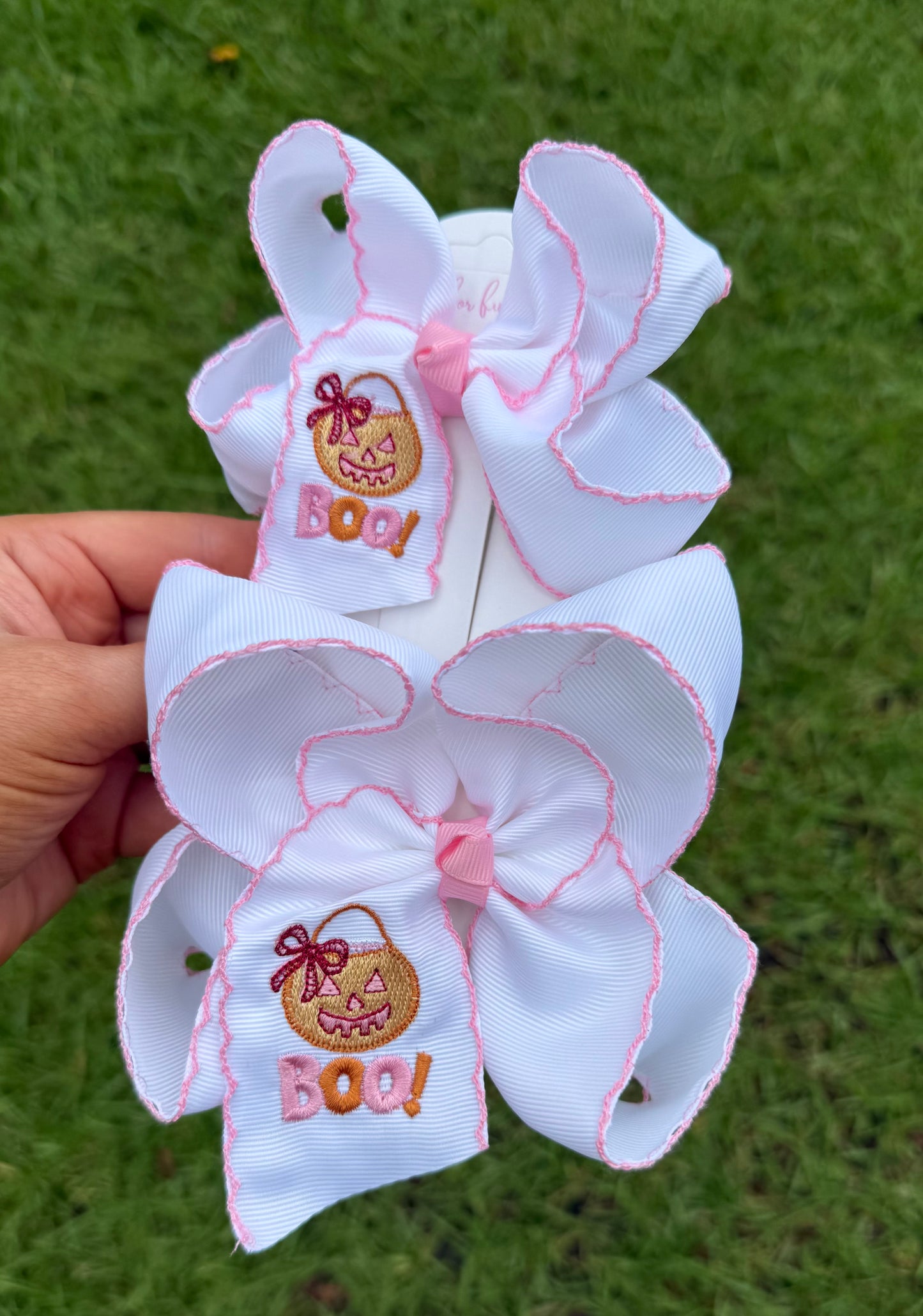 Boo Bucket Hair Bow