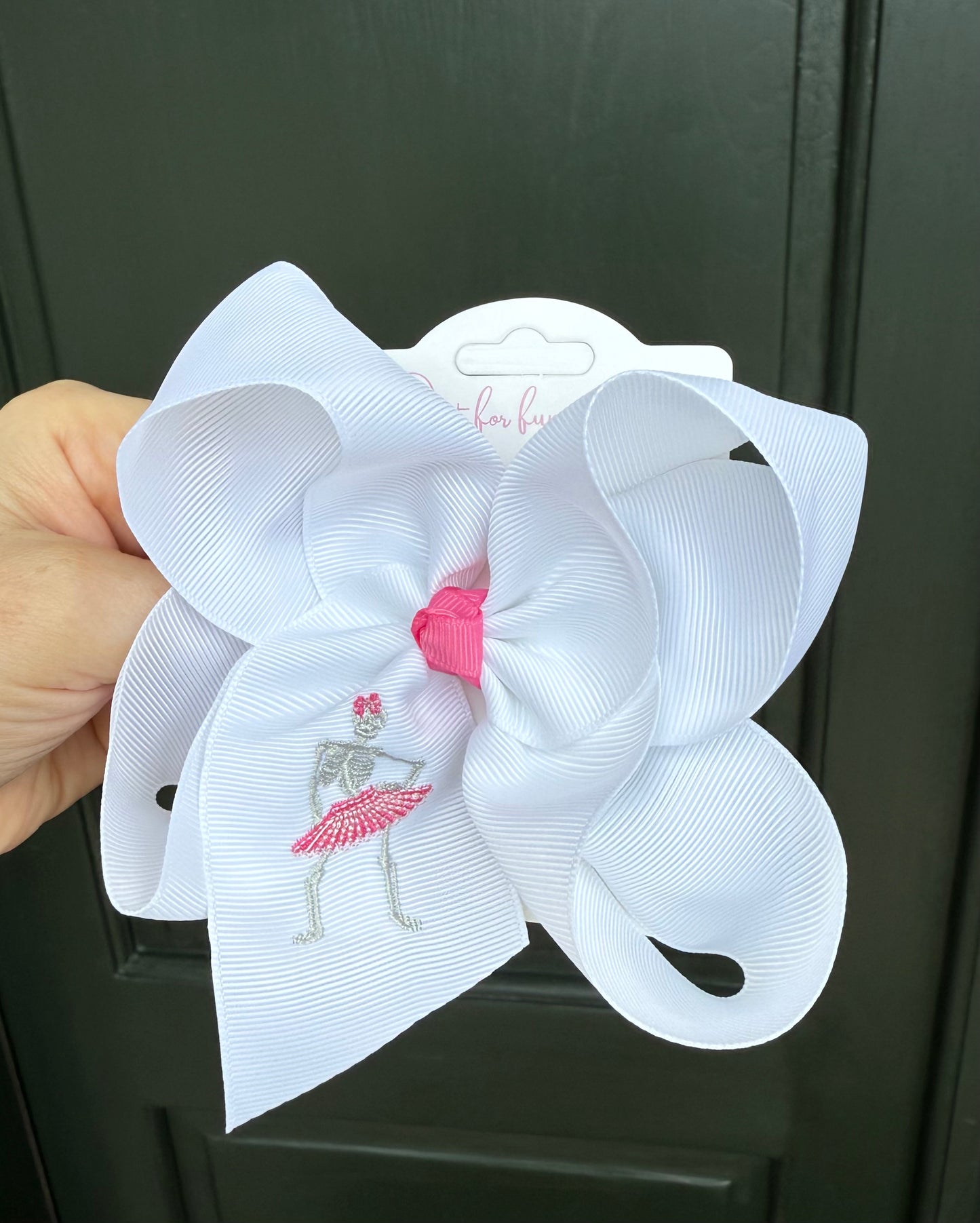 Skelton Ballerina Hair Bow