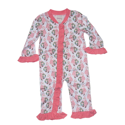 Pink Santa Zipper Pajamas