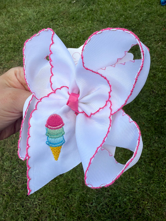 Sweet Scoop Ice-cream Cone Bow
