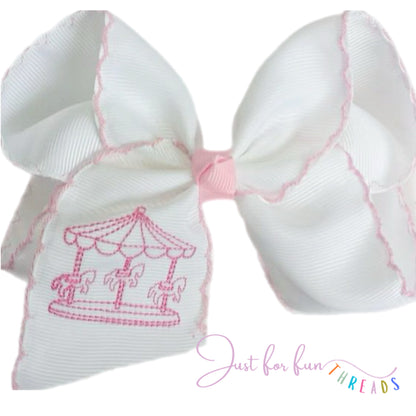 Pink Carousal Hair Bow