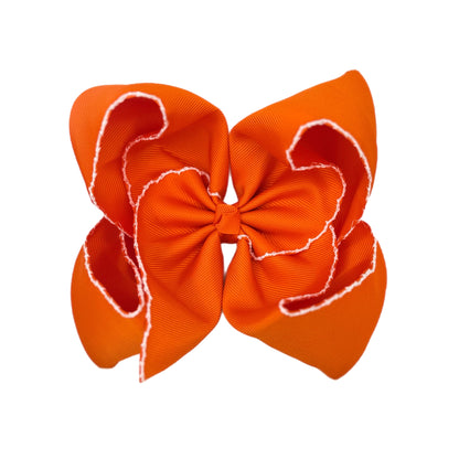 Extra Fun Solid Moonstitch Hair Bows (6in)