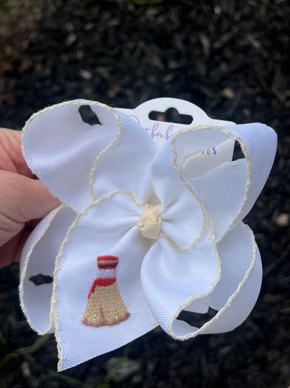 Moana Dress Embroidered Hair Bow