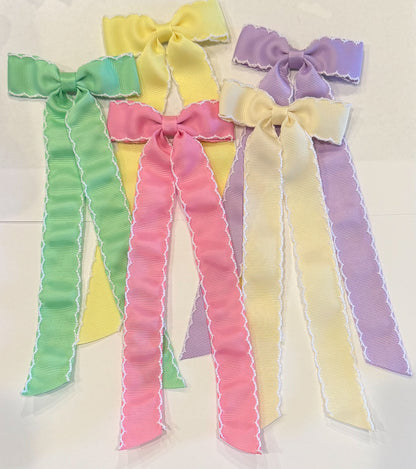 Fun Longtail Solid Hair Bows