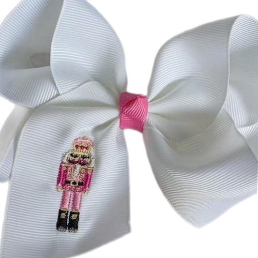 Pink Nutcracker Hair Bow