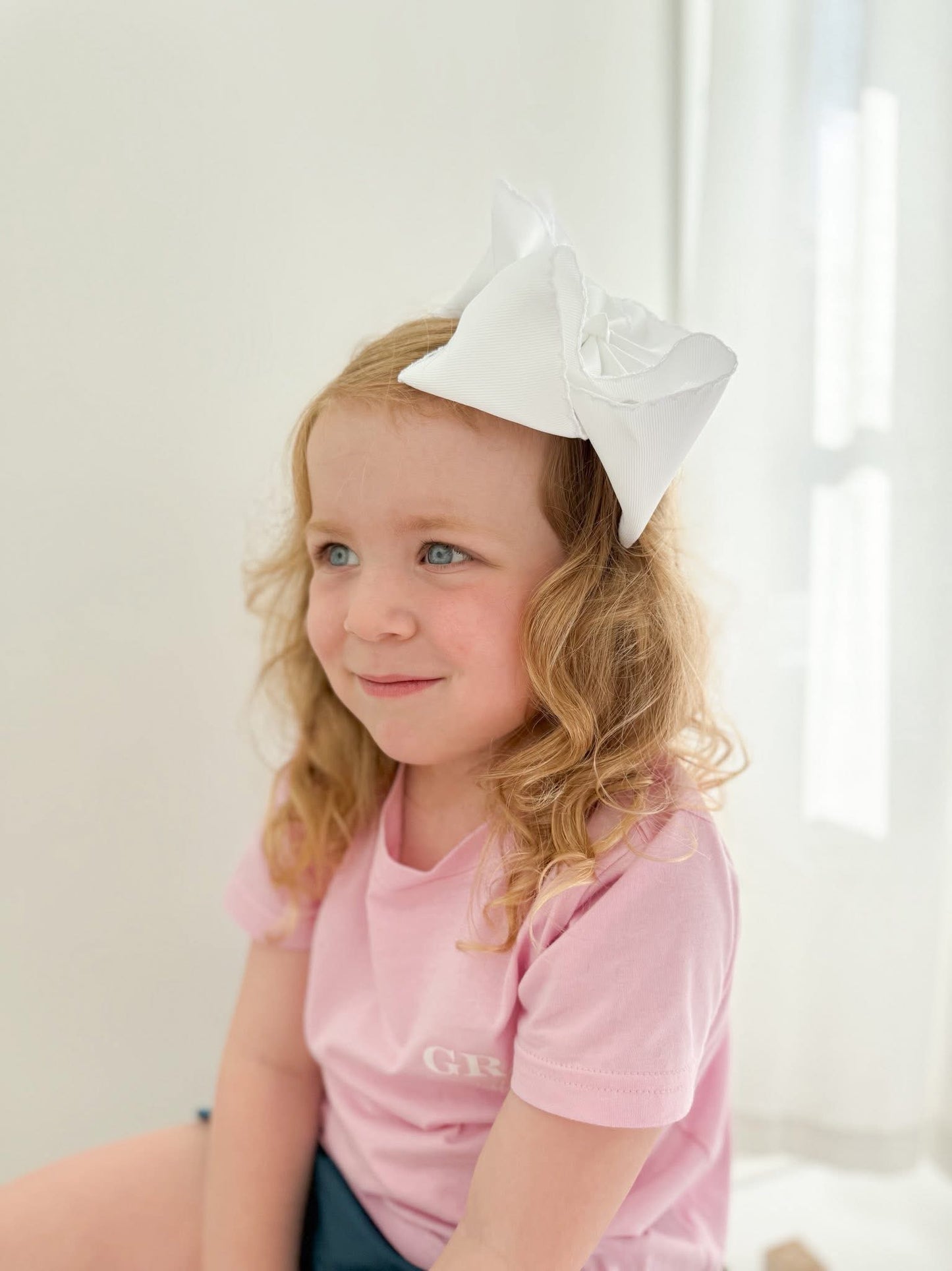 Extra Fun Solid Moonstitch Hair Bows (6in)