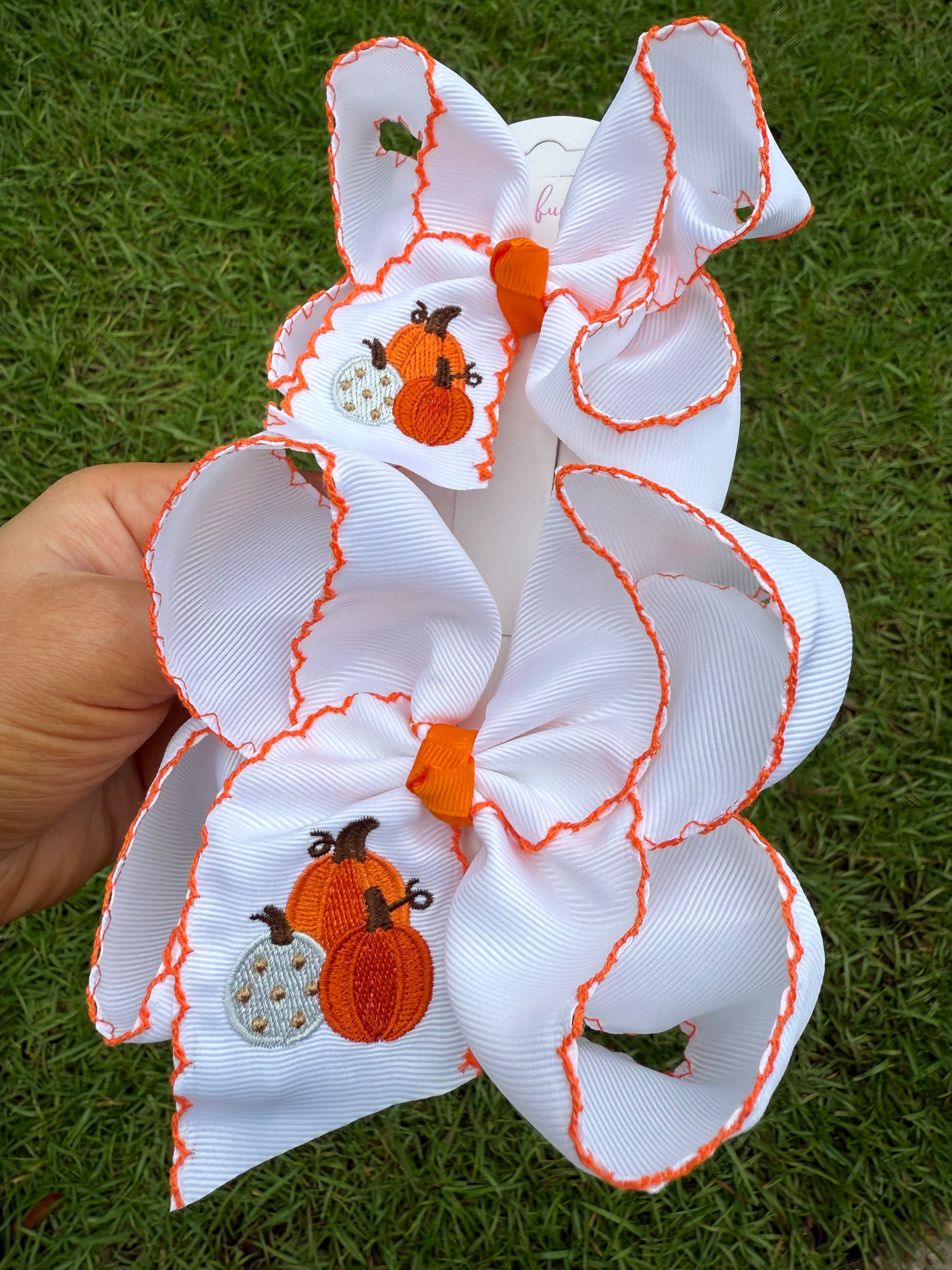 Pumpkin Trio Hair Bow