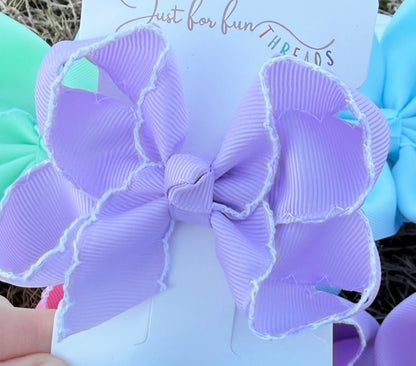 Tiny Fun Moonstitch Hair Bows (4in)