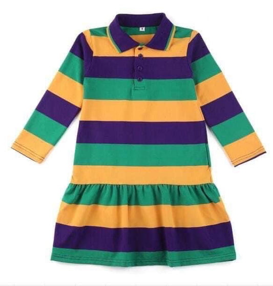 Mardi Gras Purple Stripe Dress