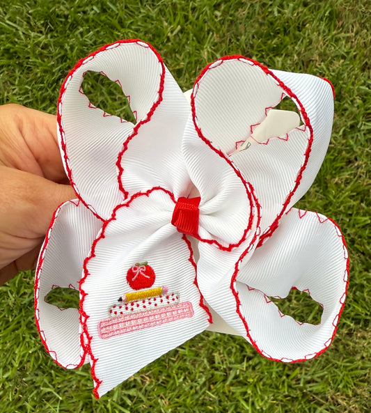 Classroom Cutie Embroidered Bow