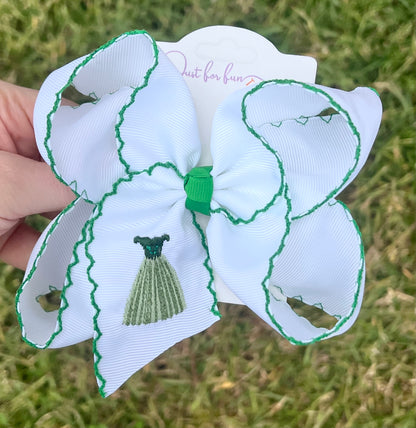Anna Dress Embroidered Hair Bow