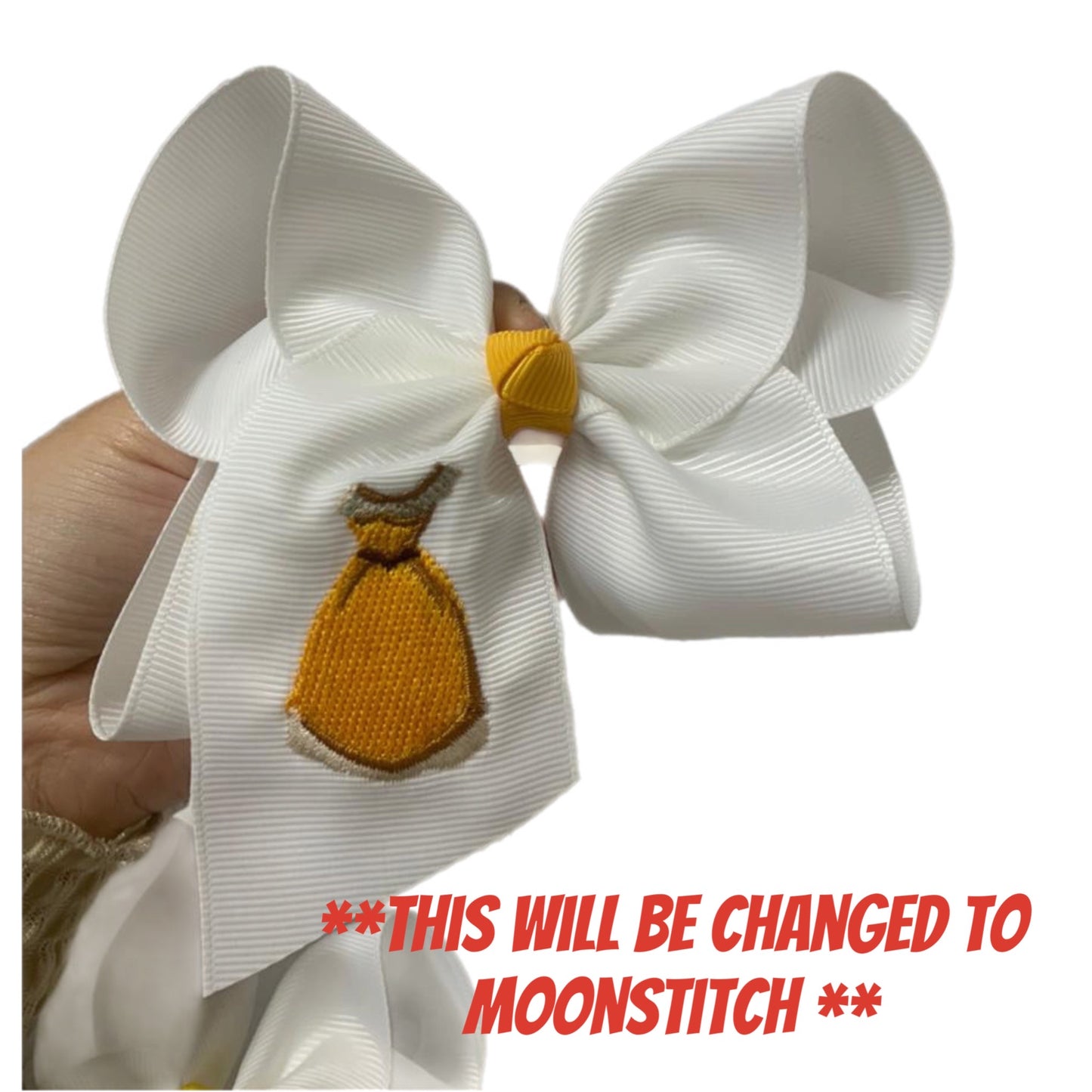 Pocahontas Dress Embroidered Hair Bow