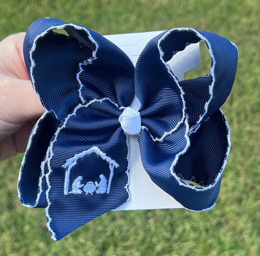 Nativity Scene Hair Bow