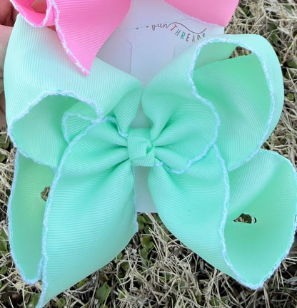 Extra Fun Moonstitch Hair Bows (6in)