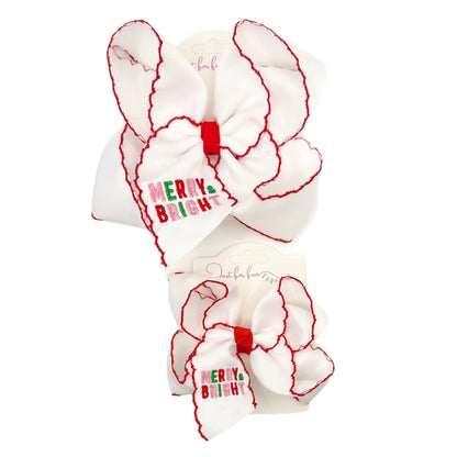 Merry & Bright Moonstitch Hair Bow