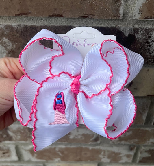 Mulan Dress Embroidered Hair Bow