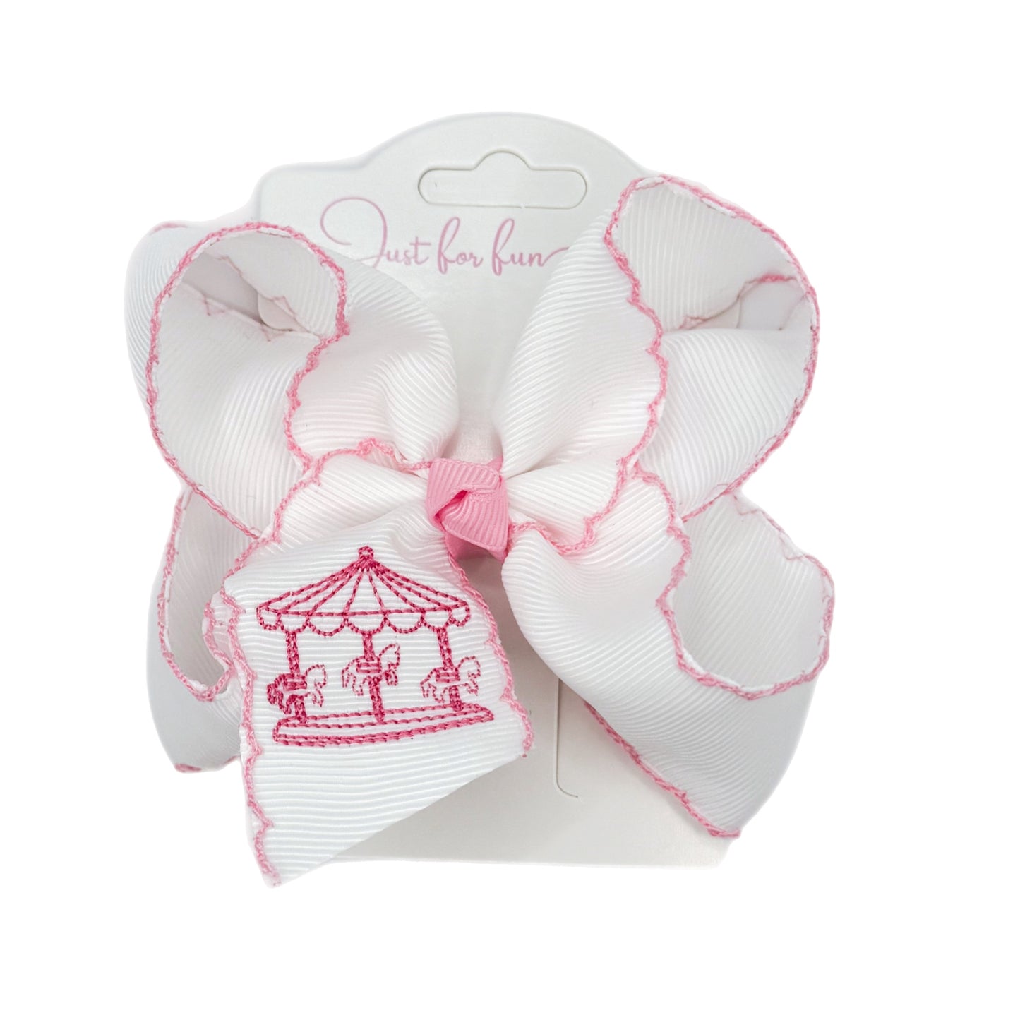 Pink Carousal Hair Bow