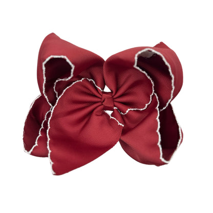 Extra Fun Solid Moonstitch Hair Bows (6in)