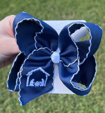 Nativity Scene Hair Bow