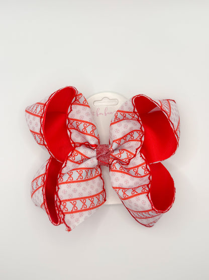 Bows & Baseball Hair Bow