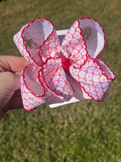 Heart Moonstitch Hair Bow