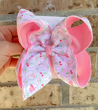 Tulips & Goose Printed Moonstitch Hair Bow