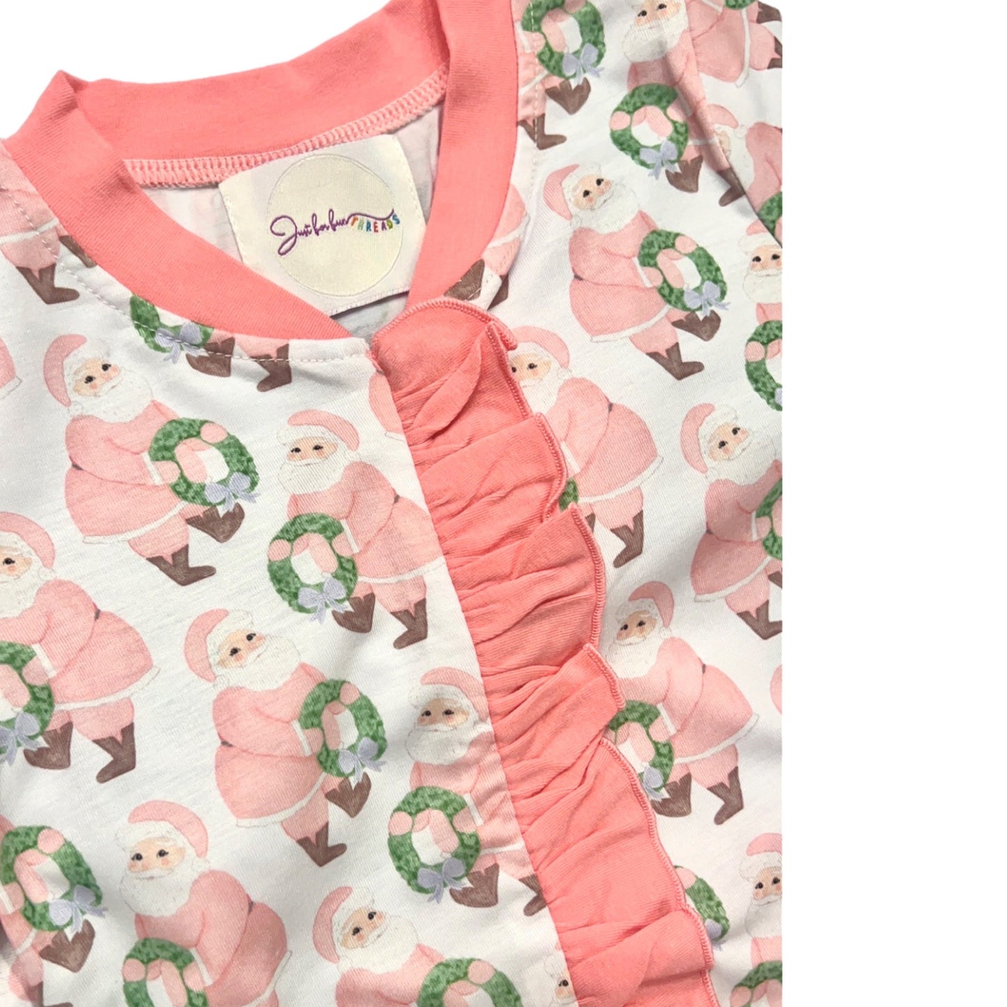 Pink Santa Zipper Pajamas