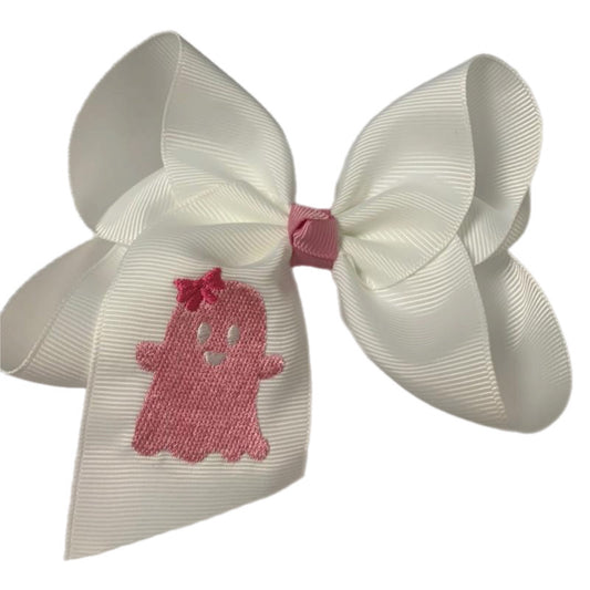 Pink Ghost Hair Bow