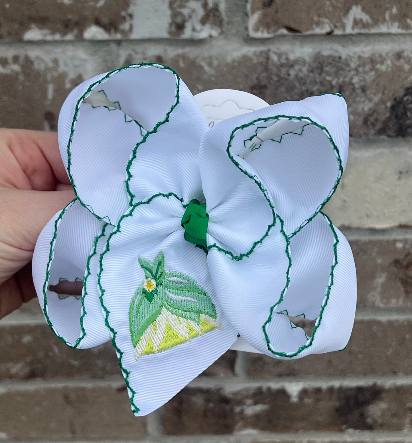 Tiana Dress Embroidered Hair Bow