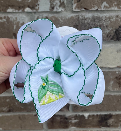 Tiana Dress Embroidered Hair Bow