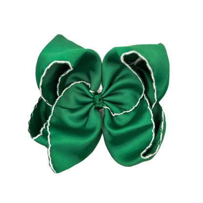 Extra Fun Solid Moonstitch Hair Bows (6in)