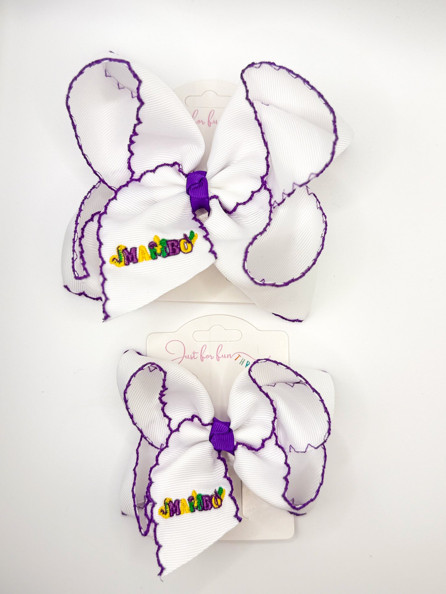 Mambo Embroidered Hair Bow