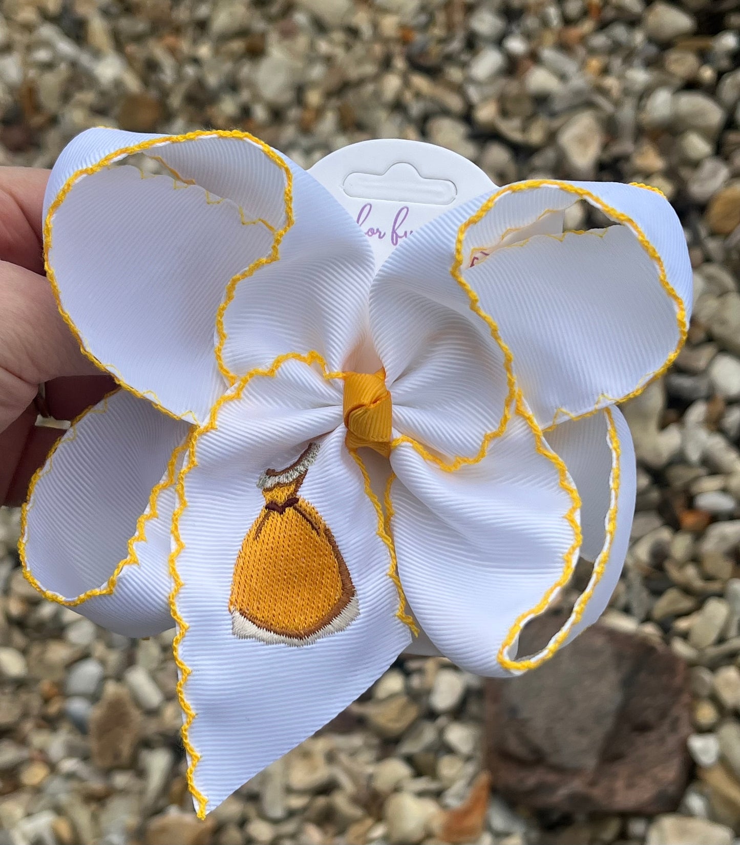 Pocahontas Dress Embroidered Hair Bow