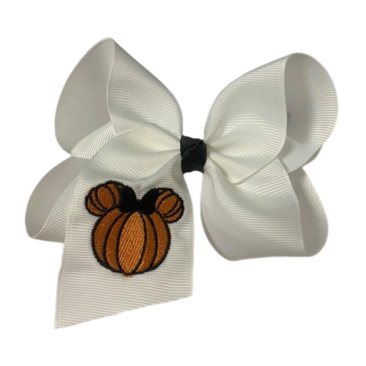 Pumpkin Mouse Ears Hair Bow