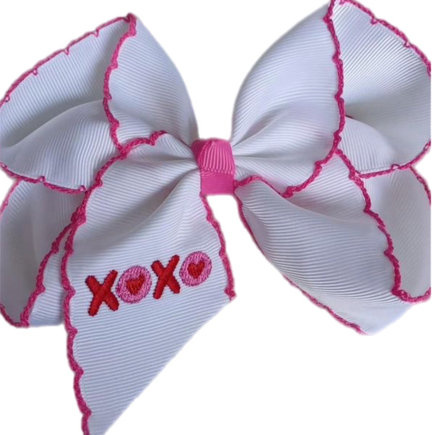 XOXO Embroidered Hair Bow