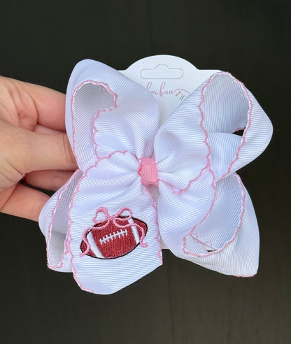 Touchdown Embroidered Bow