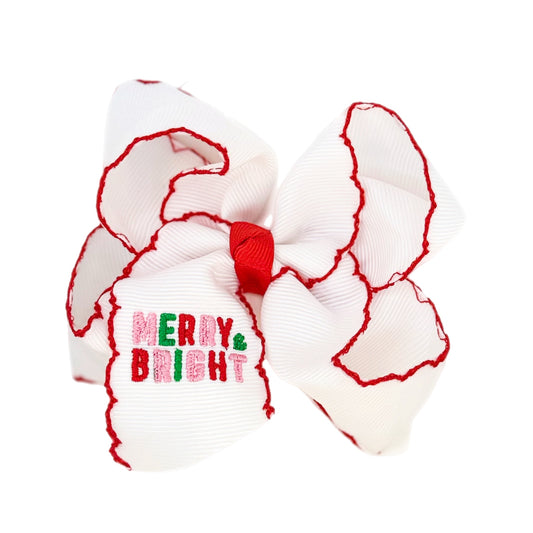 Merry & Bright Moonstitch Hair Bow